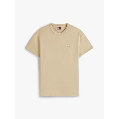T-shirt Tommy Jeans homme beige en coton à manches courtes avec logo brodé - DM0DM20322 RBV