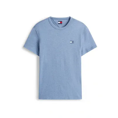 T-shirt Tommy Jeans homme bleu clair en coton à manches courtes avec logo brodé - DM0DM20322 DOM