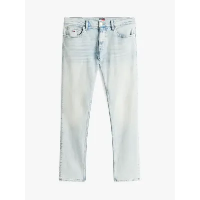 Jean Tommy Jeans Scanton Slim Fit homme bleu clair en denim stretch avec cinq poches - DM0DM20983 1AB