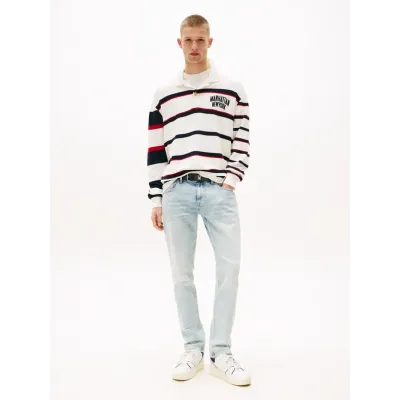 Jean Tommy Jeans Scanton Slim Fit homme bleu clair en denim stretch avec cinq poches - DM0DM20983 1AB
