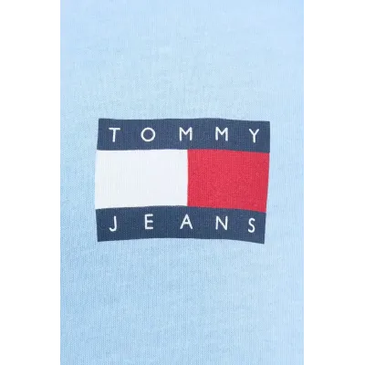 T-shirt Tommy Jeans homme bleu ciel en coton coupe regular avec logo drapeau et grand imprimé Tommy Jeans DM0DM20346 C12