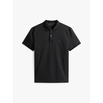 Polo Tommy Hilfiger Luxury Interlock Regular noir pour homme - MW0MW38983-BDC