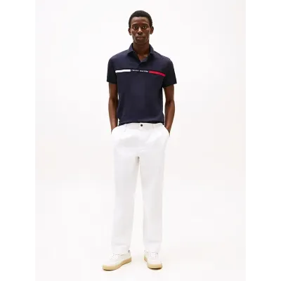 Polo Tommy Hilfiger Chest Insert bleu marine pour homme - MW0MW38130-DW5