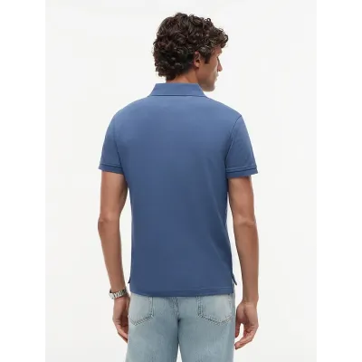 Polo Tommy Hilfiger 1985 Slim Fit bleu pour homme - MW0MW17771-DBZ