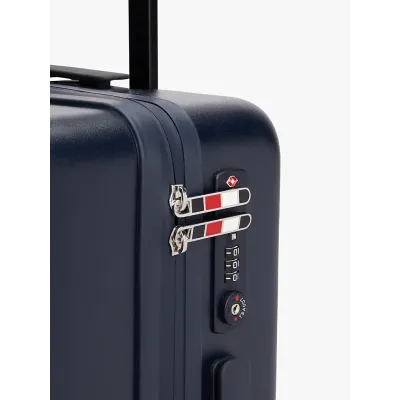 Valise cabine rigide Tommy Hilfiger Signature bleu marine à 4 roues - AU0AU01973-DW6