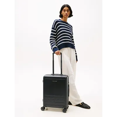 Valise cabine rigide Tommy Hilfiger Signature noire à 4 roues - AU0AU01973-BDS