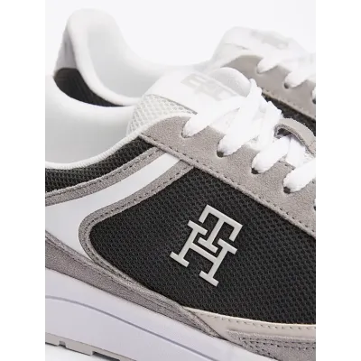 Baskets Tommy Hilfiger Casual Fashion Runner Mix grises et blanches pour femme - FW0FW08324-0IM