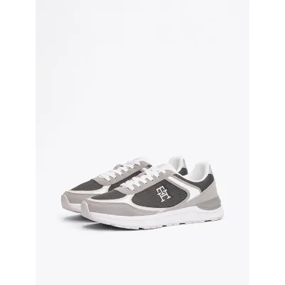 Baskets Tommy Hilfiger Casual Fashion Runner Mix grises et blanches pour femme - FW0FW08324-0IM