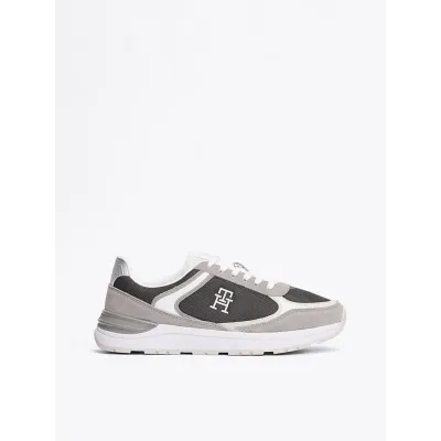 Baskets Tommy Hilfiger Casual Fashion Runner Mix grises et blanches pour femme - FW0FW08324-0IM