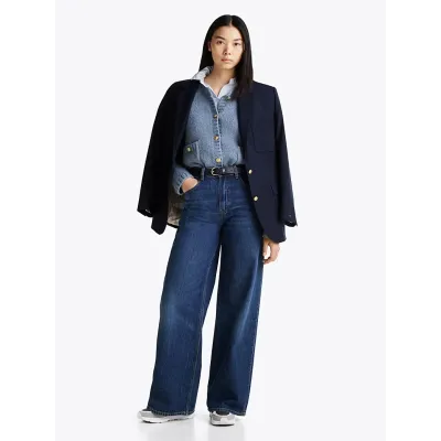 Baskets Tommy Hilfiger Casual Fashion Runner Mix grises et blanches pour femme - FW0FW08324-0IM