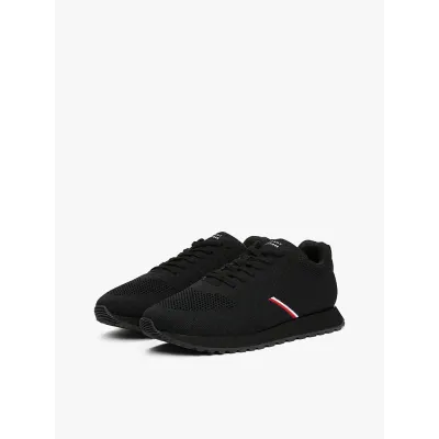 Baskets Tommy Hilfiger New Runner EVA Corporate Knit noires pour homme - FM0FM05648-BDS