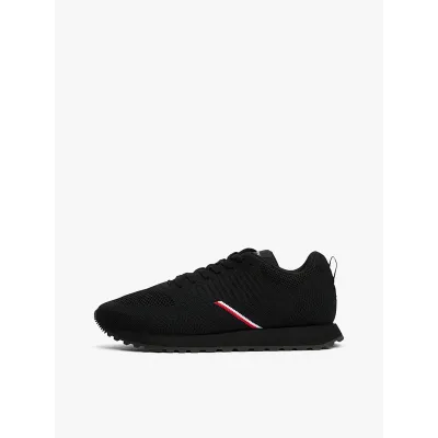 Baskets Tommy Hilfiger New Runner EVA Corporate Knit noires pour homme - FM0FM05648-BDS