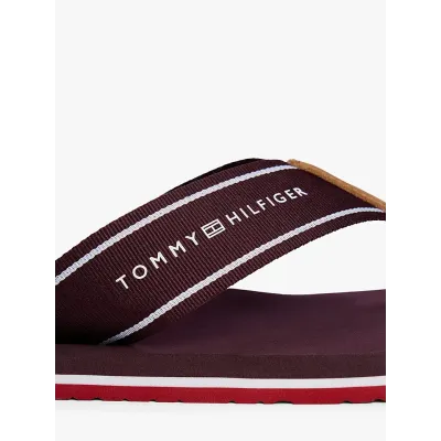Tongs Tommy Hilfiger Beach Sandal bordeaux pour homme - FM0FM05621-XIH