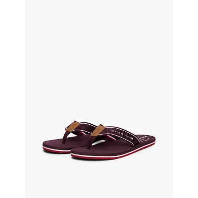 Tongs Tommy Hilfiger Beach Sandal bordeaux pour homme - FM0FM05621-XIH