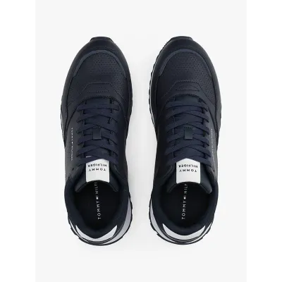 Baskets Tommy Hilfiger New Runner EVA Leather Essential bleu marine pour homme - FM0FM05512-DW5