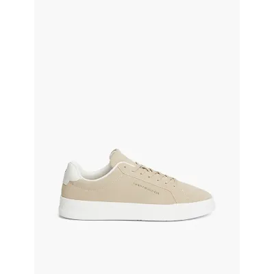 Baskets Tommy Hilfiger Court Better Suede beiges pour homme - FM0FM05459-RBT
