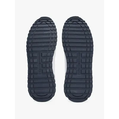 Baskets Tommy Hilfiger Essential Leather Logo blanches pour homme - FM0FM05453-YBS