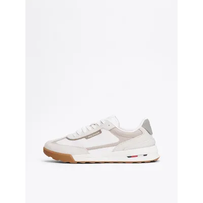 Baskets Tommy Hilfiger Leather Cleat Classic blanches pour homme - FM0FM05328-YBS