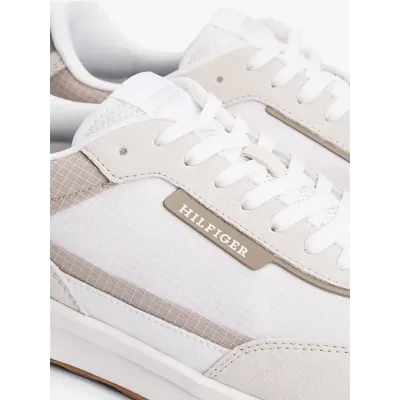 Baskets Tommy Hilfiger Leather Cleat Classic blanches pour homme - FM0FM05328-YBS