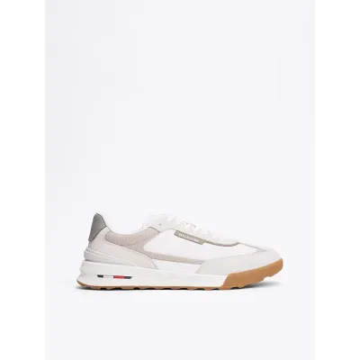 Baskets Tommy Hilfiger Leather Cleat Classic blanches pour homme - FM0FM05328-YBS