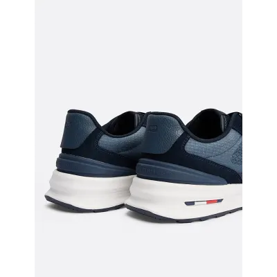 Baskets Tommy Hilfiger Leather Cleat Classic bleu marine pour homme - FM0FM05328-DW5