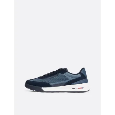Baskets Tommy Hilfiger Leather Cleat Classic bleu marine pour homme - FM0FM05328-DW5