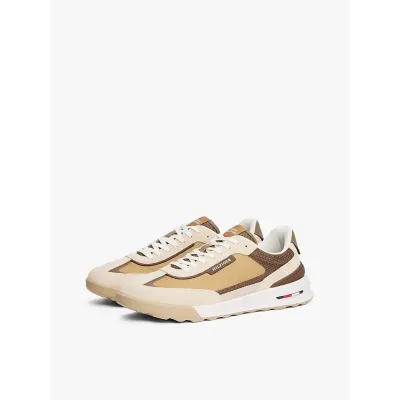 Baskets Tommy Hilfiger Leather Cleat Classic beiges pour homme - FM0FM05328-ACI