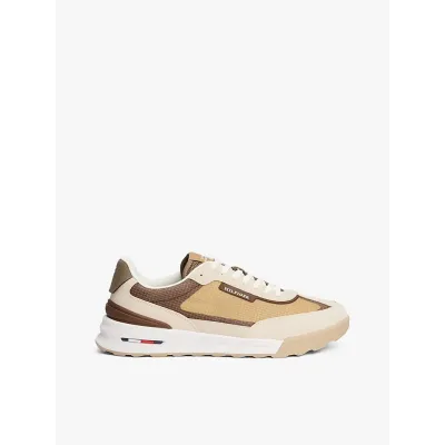 Baskets Tommy Hilfiger Leather Cleat Classic beiges pour homme - FM0FM05328-ACI