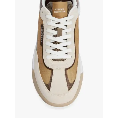 Baskets Tommy Hilfiger Leather Cleat Classic beiges pour homme - FM0FM05328-ACI
