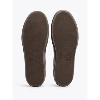 Baskets Tommy Hilfiger High Vulcanized Street Low RWB Leather noires pour homme - FM0FM05312-BDS