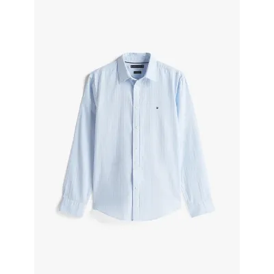 Chemise Tommy Hilfiger Regular Fit Dobby bleu ciel pour homme - MW0MW39446-C3Q