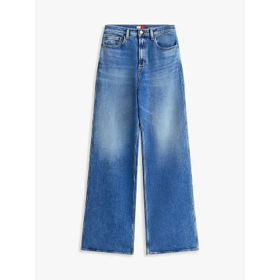 Jean Tommy Jeans Claire High Rise Wide Leg bleu denim pour femme - DW0DW20048-1A5