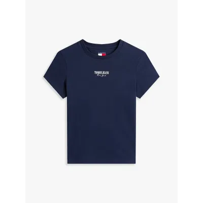 T-shirt Tommy Jeans Extra Slim manches courtes bleu marine pour femme - DW0DW20913-C1G