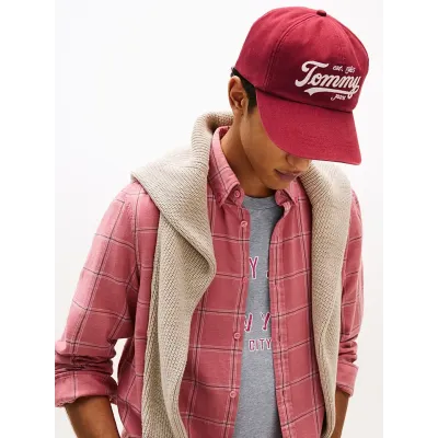 Casquette Tommy Jeans Logo Embroidery Baseball bordeaux - AM0AM13550-XJ9
