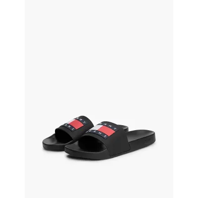 Claquettes Tommy Jeans Essential Pool Slides noires - EM0EM01191-BDS