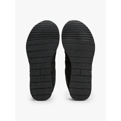 Baskets Tommy Jeans Runner Casual Essential noires pour homme - EM0EM01351-BDS