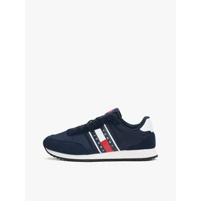Baskets Tommy Jeans Runner Casual Essential bleu marine pour homme - EM0EM01351-C1G