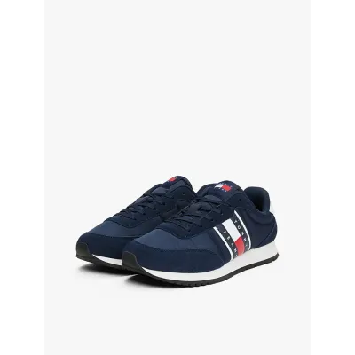Baskets Tommy Jeans Runner Casual Essential bleu marine pour homme - EM0EM01351-C1G