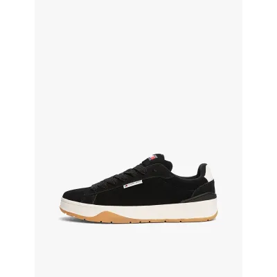 Baskets Tommy Jeans Suede Textured Midsole noires pour homme - EM0EM01503-BDS