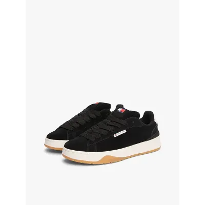 Baskets Tommy Jeans Suede Textured Midsole noires pour homme - EM0EM01503-BDS