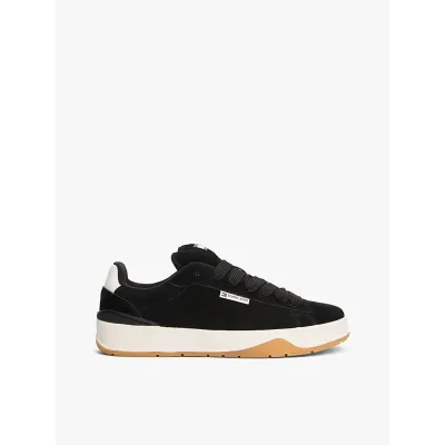 Baskets Tommy Jeans Suede Textured Midsole noires pour homme - EM0EM01503-BDS
