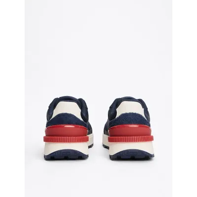 Baskets Tommy Jeans Technical Runner Essential bleu marine pour homme - EM0EM01537-C1G