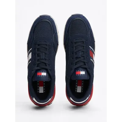 Baskets Tommy Jeans Technical Runner Essential bleu marine pour homme - EM0EM01537-C1G