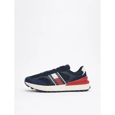 Baskets Tommy Jeans Technical Runner Essential bleu marine pour homme - EM0EM01537-C1G