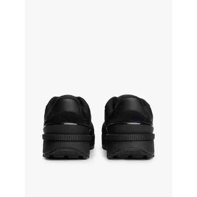 Baskets Tommy Jeans Technical Runner Essential noires pour homme - EM0EM01537-BDS