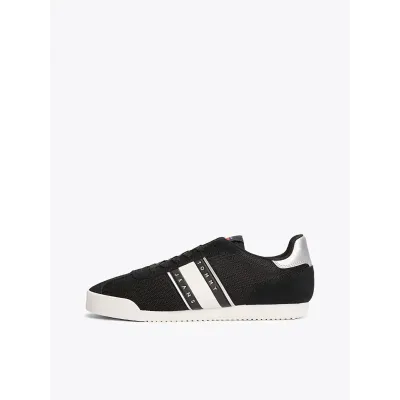 Baskets Tommy Jeans Low Profile Runner noires pour femme - EN0EN02706-BDS