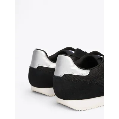 Baskets Tommy Jeans Low Profile Runner noires pour femme - EN0EN02706-BDS