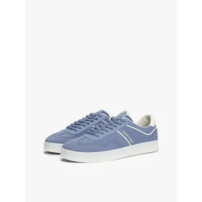 Baskets Tommy Jeans The Greenwich Suede Mixed Texture bleu pour homme - EM0EM01586-PO6