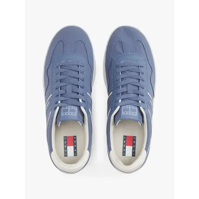 Baskets Tommy Jeans The Greenwich Suede Mixed Texture bleu pour homme - EM0EM01586-PO6