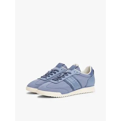 Baskets Tommy Jeans Runner Cleated Mixed Texture bleues pour homme - EM0EM01598-PO6